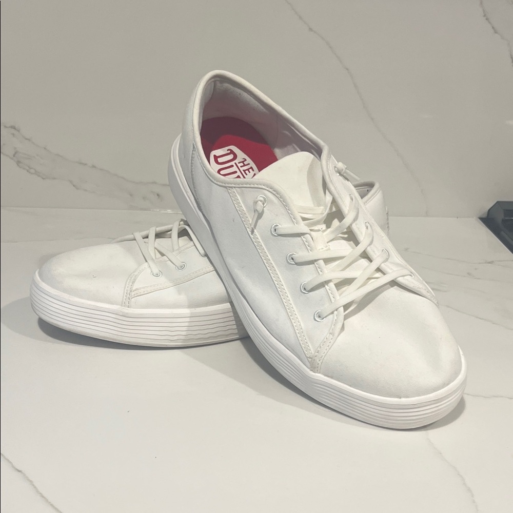 Men’s Hey Dude White Casual Sneakers
